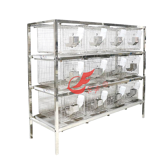 三层十二位干养式实验兔笼-绍兴乐丰笼具设备有限公司