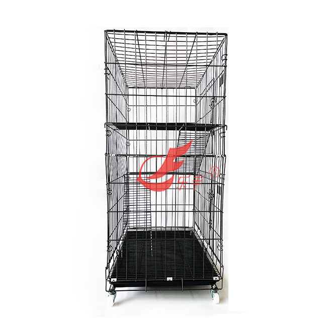 三层黑色猫笼-绍兴乐丰笼具设备有限公司