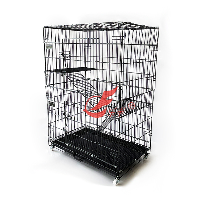 三层黑色猫笼-绍兴乐丰笼具设备有限公司